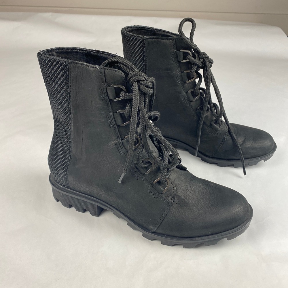 Sorel Phoenix Boots Women's Size 10.5 Black Combat